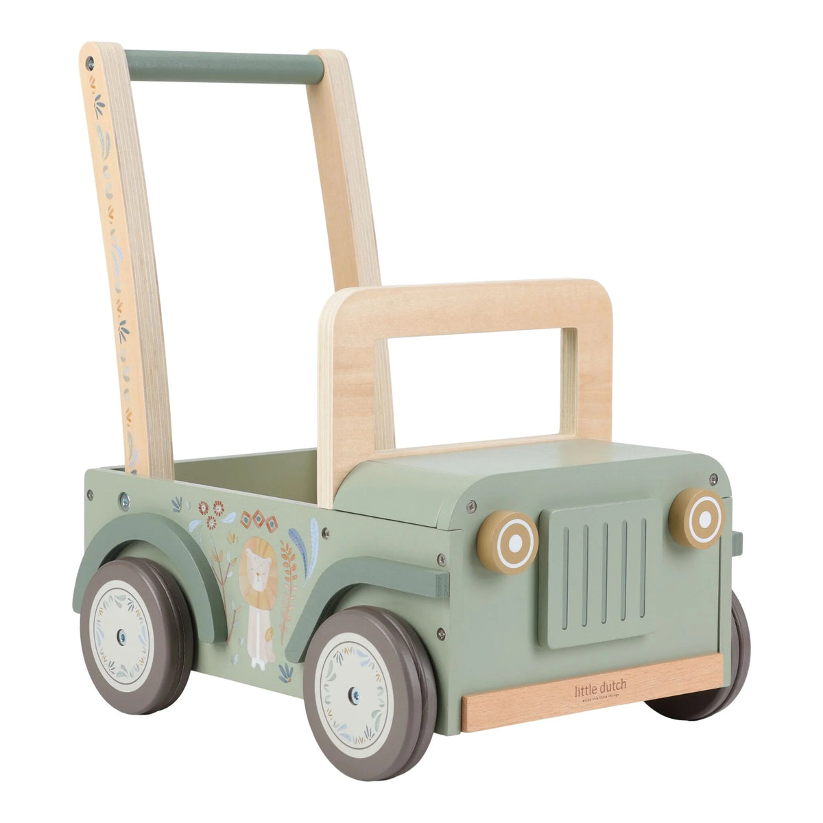 Carrito de Empuje Coche Safari de Madera - Little Dutch