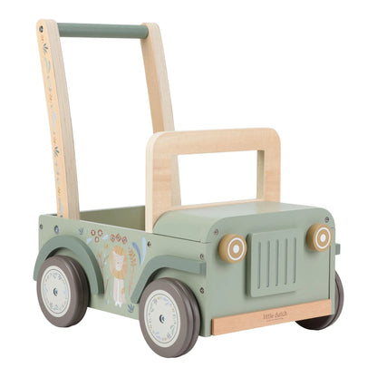 Carrito de Empuje Coche Safari de Madera - Little Dutch