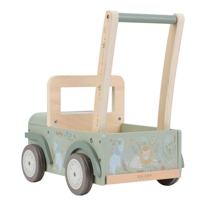 Carrito de Empuje Coche Safari de Madera - Little Dutch