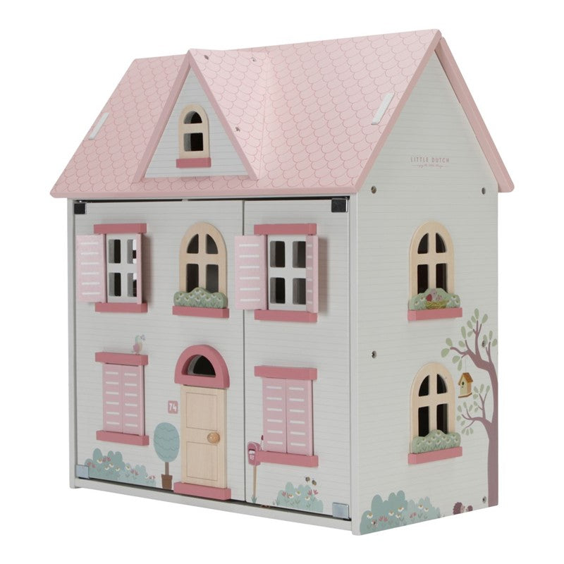 Casa de Muñecas Rosa de madera de Little Dutch