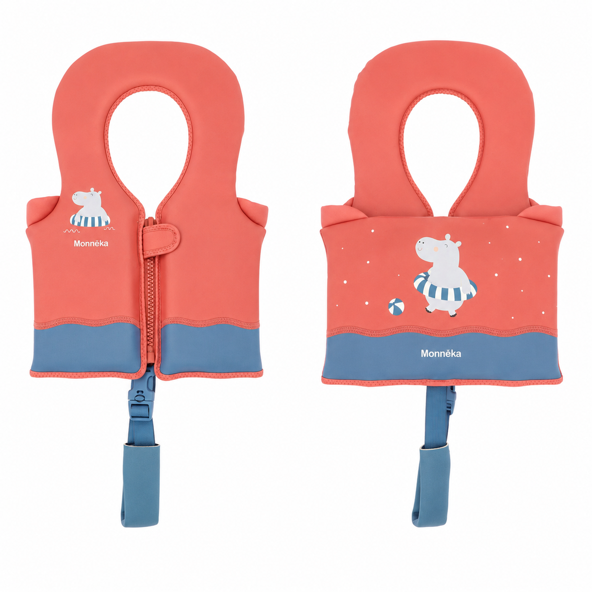 Chaleco Flotador Aprendizaje Hippos 1-2 años - Monnëka