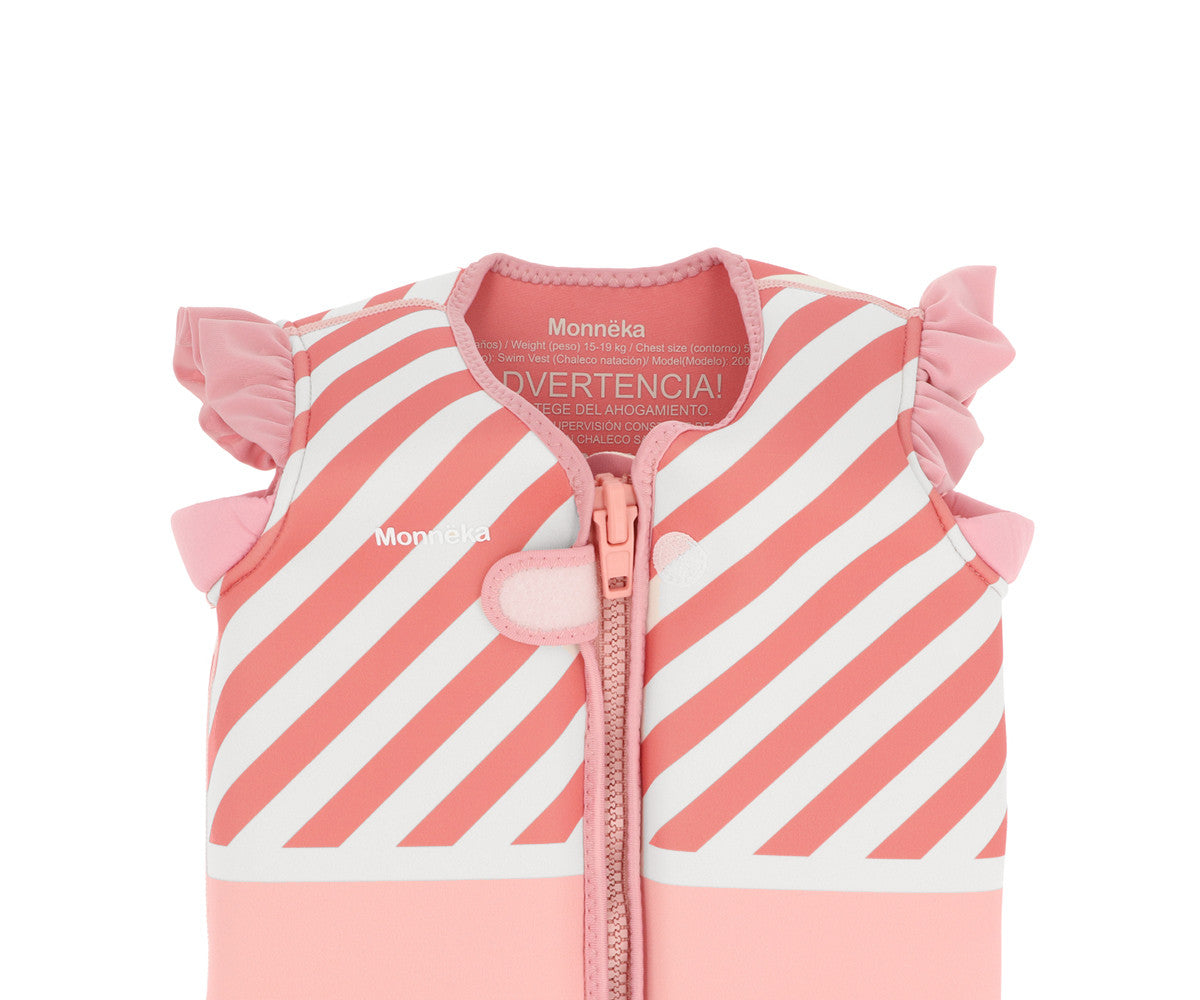 Chaleco Flotador Aprendizaje Stripes Bloom & Blush 3-6 años - Monnëka