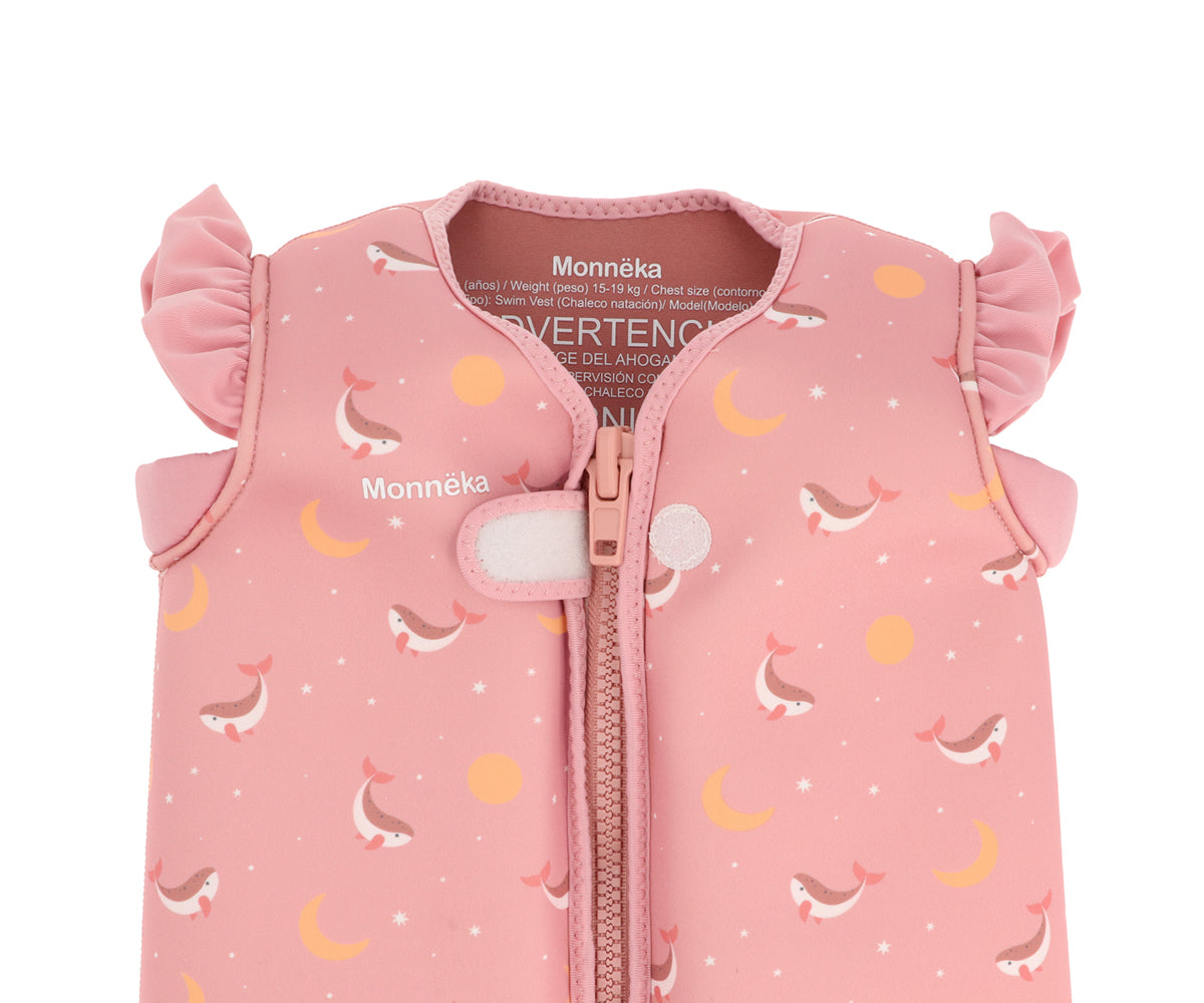 Chaleco Flotador Aprendizaje Whale Pink 2-3 años - Monnëka