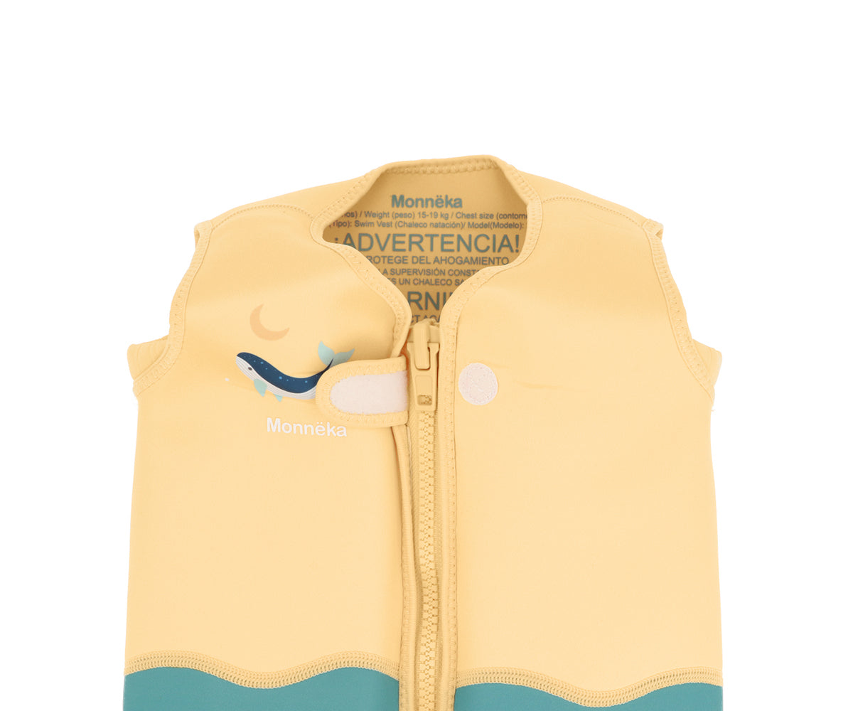 Chaleco Flotador Aprendizaje Whale Teal 3-6 años - Monnëka