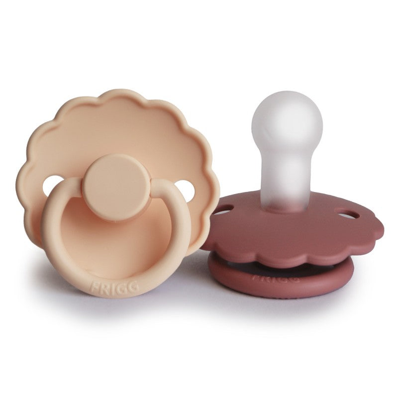 Chupetes Frigg Daisy Pink Cream/PWD Blush Silicona 6-18 meses