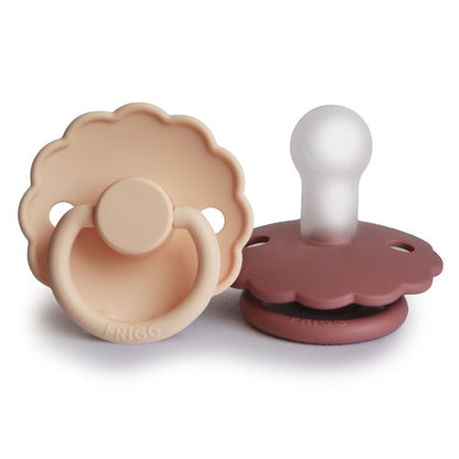 Chupetes Frigg Daisy Pink Cream/PWD Blush Silicona 6-18 meses