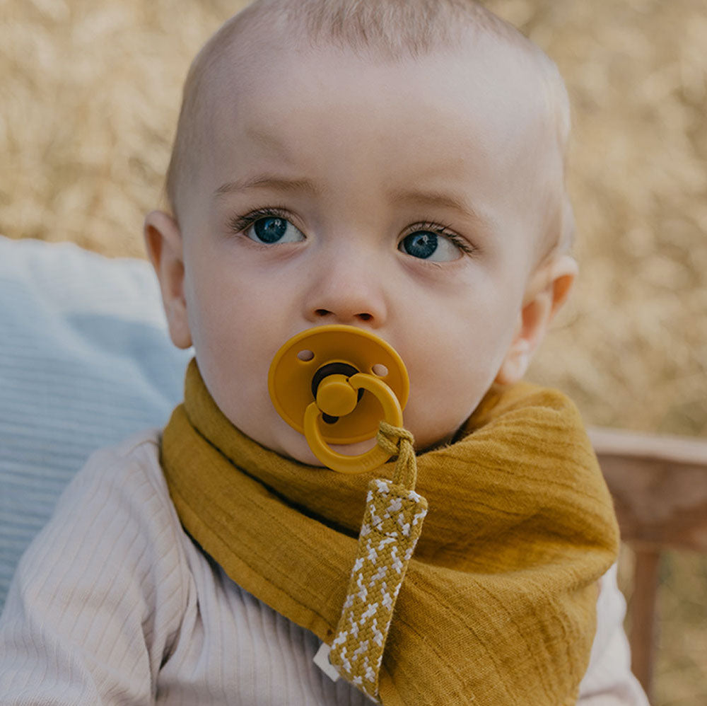 Chupetero Trenzado Mustard/Ivory/Vanilla - Bibs