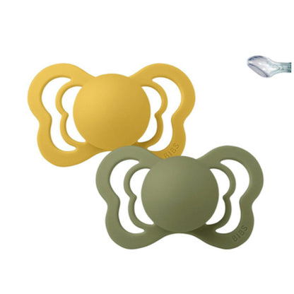 Chupetes Bibs Couture Honey Bee/Olive Silicona +6 meses