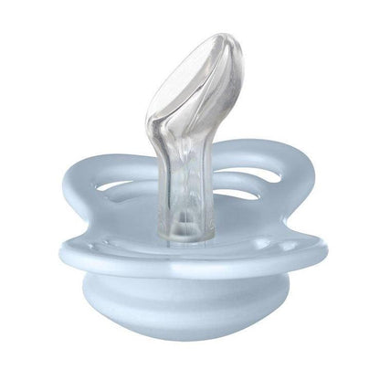 Chupetes Bibs Couture Iron/Baby Blue Silicona 0-6 meses