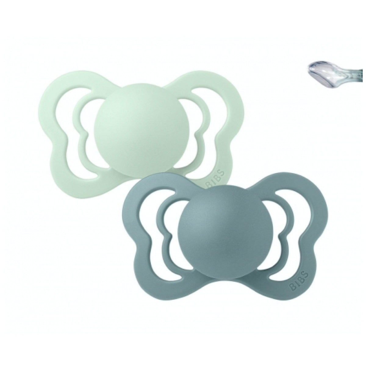 Chupetes Bibs Couture Nordic Mint/Island Sea Silicona +6 meses