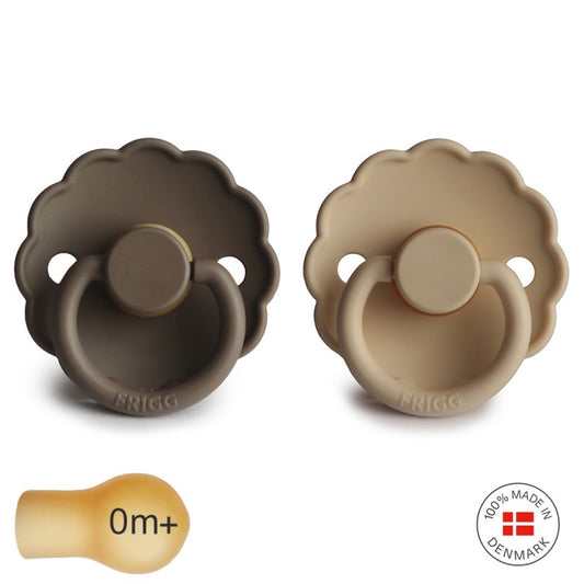 Chupetes Frigg Daisy Croissant/Portobello Látex 0-6 meses
