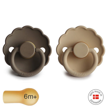 Chupetes Frigg Daisy Croissant/Portobello Látex 6-18 meses