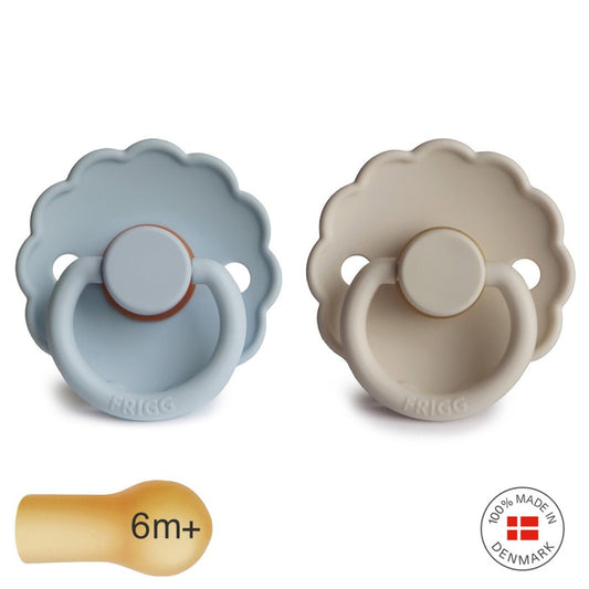 Chupetes Frigg Daisy Powder Blue/Sandston Látex 6-18 meses