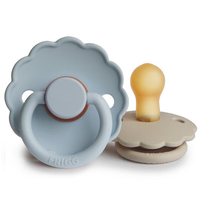 Chupetes Frigg Daisy Powder Blue/Sandston Látex 6-18 meses