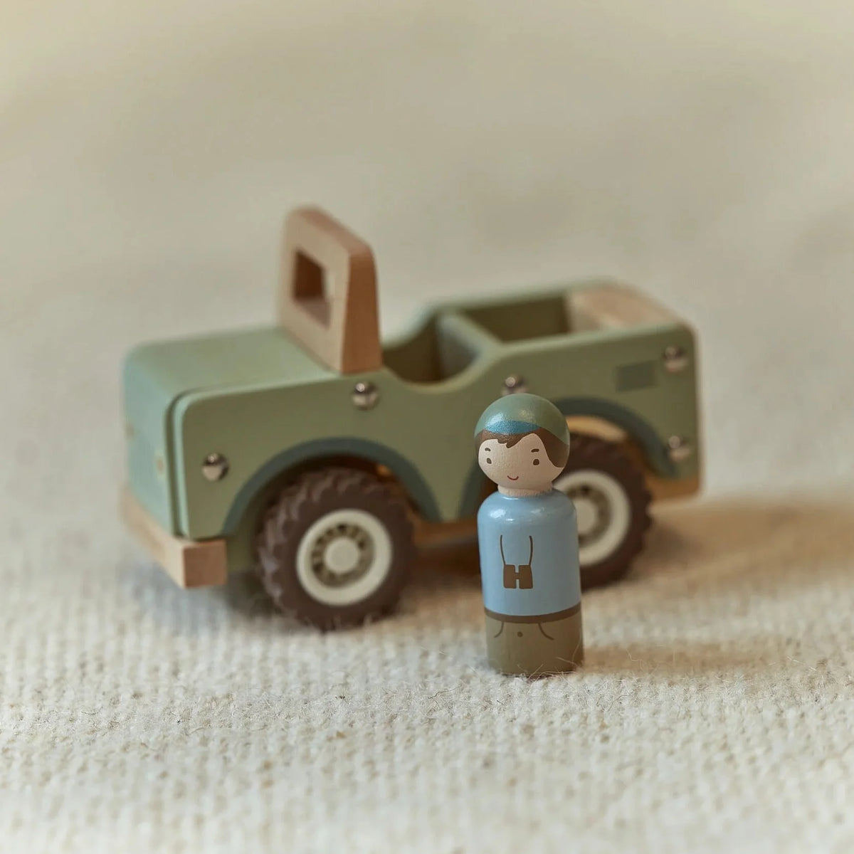 Coche de Madera Safari Friends - Little Dutch