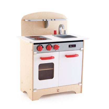Cocina infantil de madera Gourmet Blanca Hape