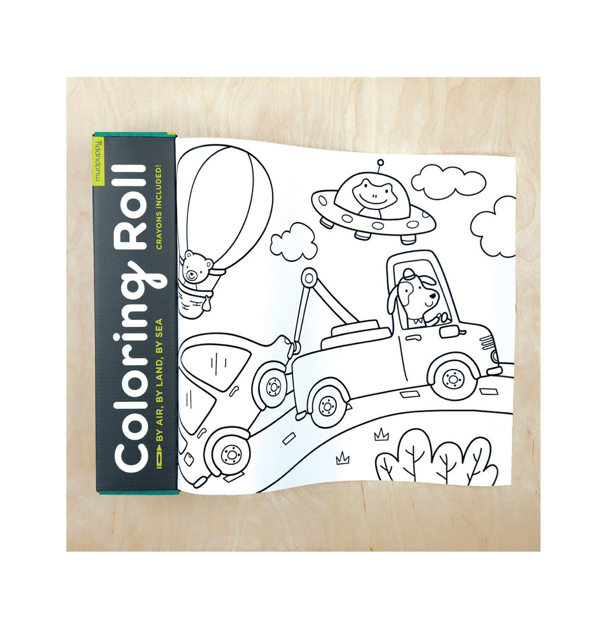 Coloring Roll, Por Tierra, Mar y Aire - Mudpuppy