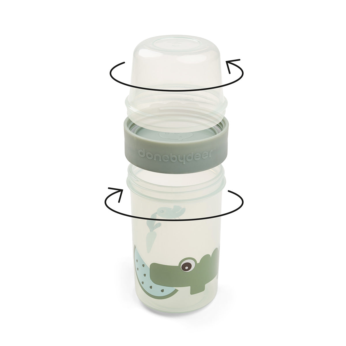 Contenedor Alimentos Doble Croco - Done By Deer