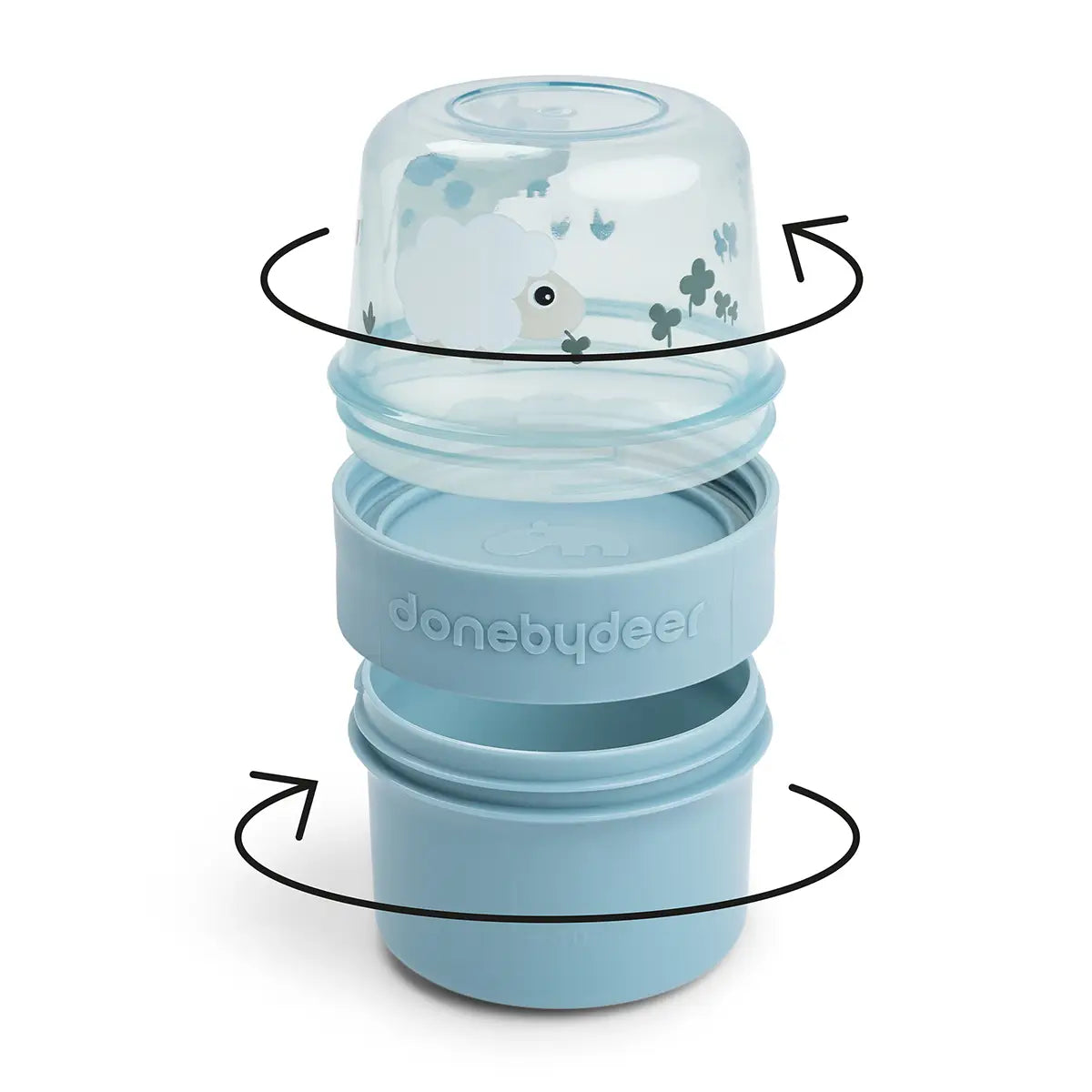 Contenedor Alimentos Doble Tiny Farm Azul - Done By Deer