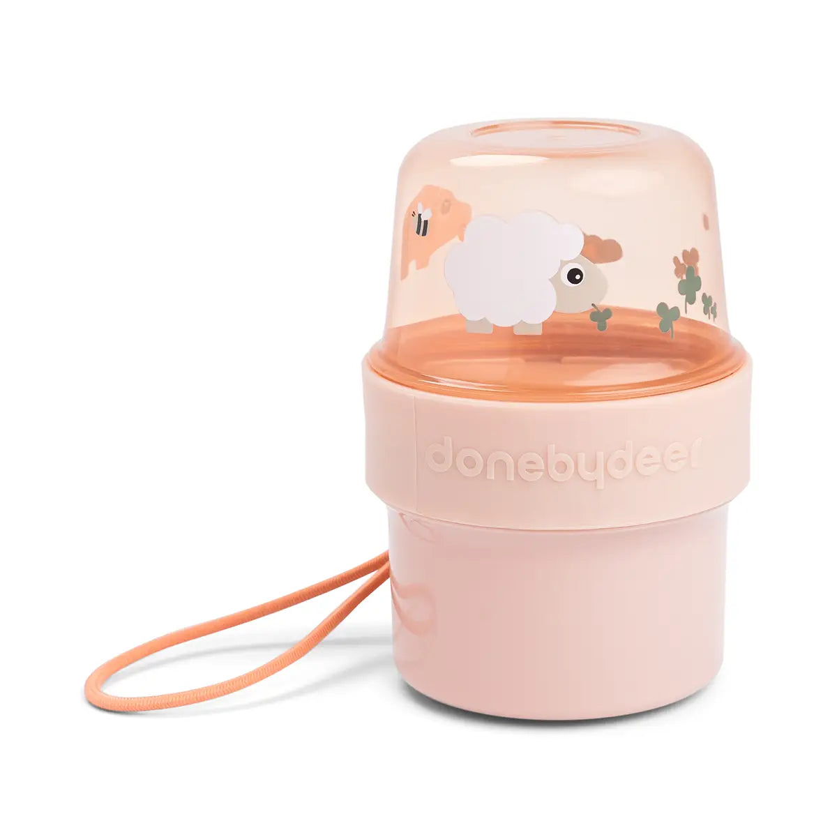 Contenedor Alimentos Doble Tiny Farm Rosa - Done By Deer