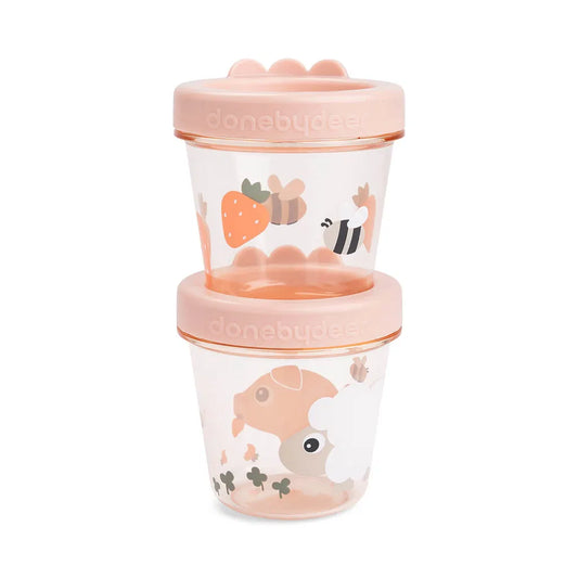 Contenedor Porta Alimentos 2-pack Tiny Farm Rosa - Done By Deer