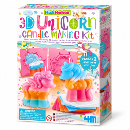 KidzMaker 3D Unicorn Candle Making Kit - 4M