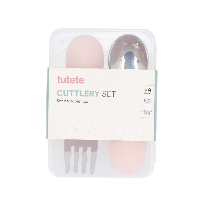 Cubiertos de Aprendizaje Nude Rose - Tutete