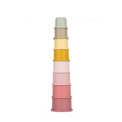 Cubos Apilables Rosa de Little Dutch