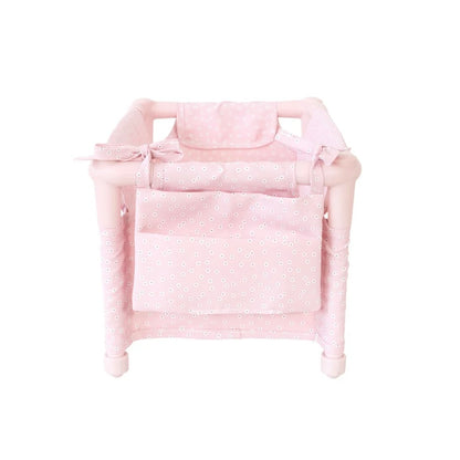 Pink Gingham Doll Stroller - Monnëka