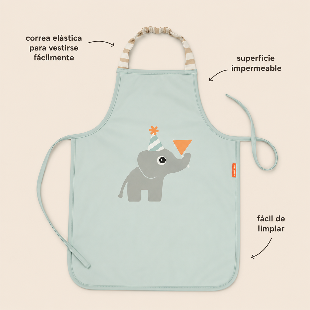 Delantal Impermeable Celebration Azul - Done by Deer