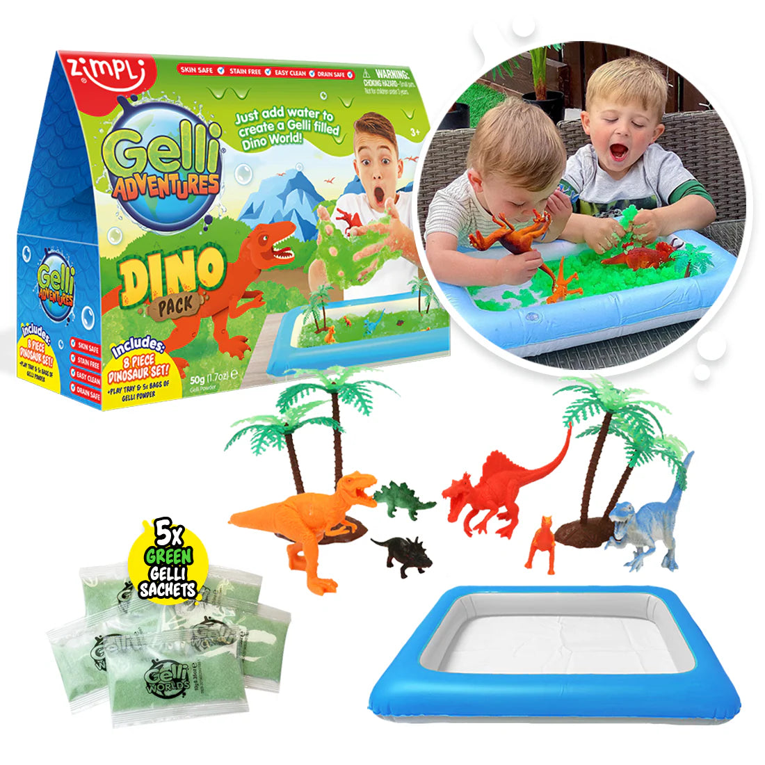 Pack Bandeja Sensorial Dinos - Zimpli