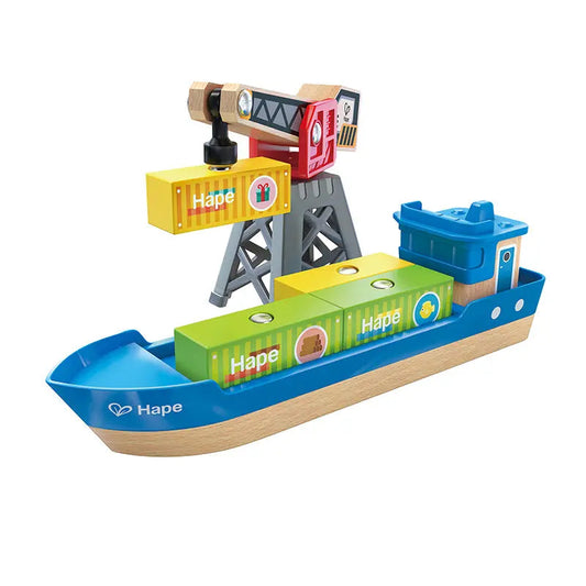 Grúa con Buque de Carga - Hape