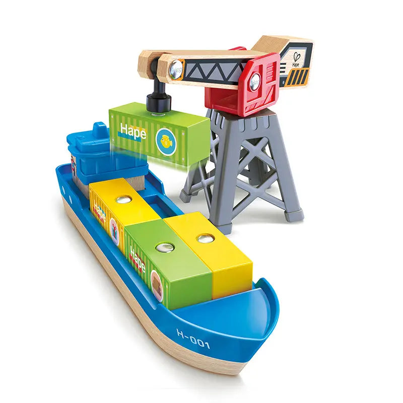Grúa con Buque de Carga - Hape