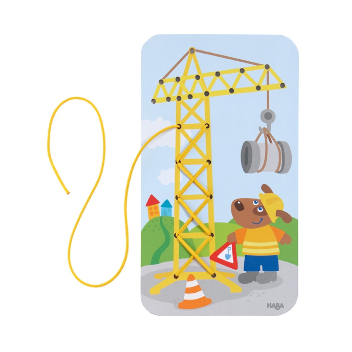 Juego de Ensartar Grúa de las Obras - Haba