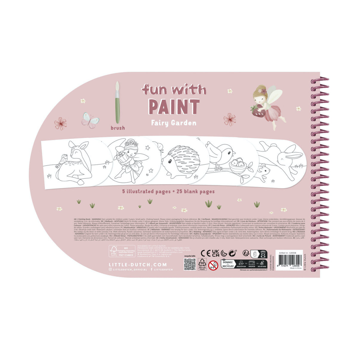 Libro Acuarelas Fairy Garden - Little Dutch