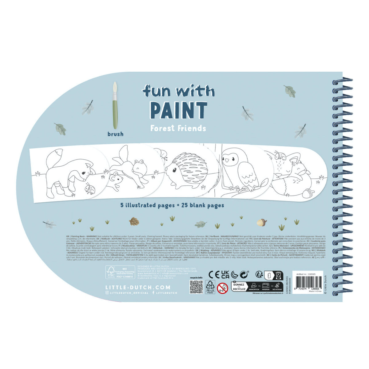 Libro Acuarelas Forest Friends - Little Dutch