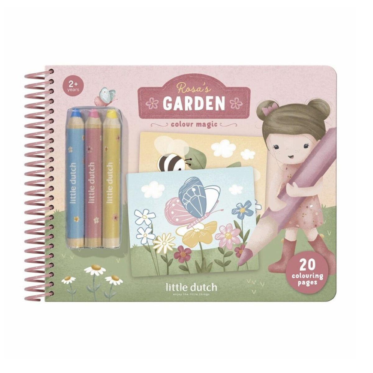 Libro con Lápices el Jardín de Rosa - Little Dutch
