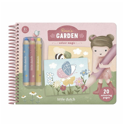 Libro con Lápices el Jardín de Rosa - Little Dutch