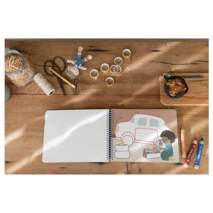 Libro con Lápices los Vehículos de Jim - Little Dutch