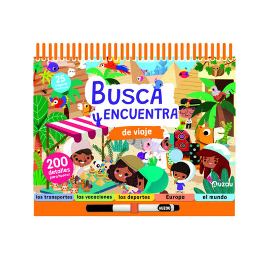Libro Espiral de Actividades Busca y Encuentra De Viaje - Auzou