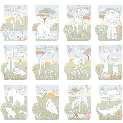 Libro para Colorear Flamenco Safari Friends - Little Dutch