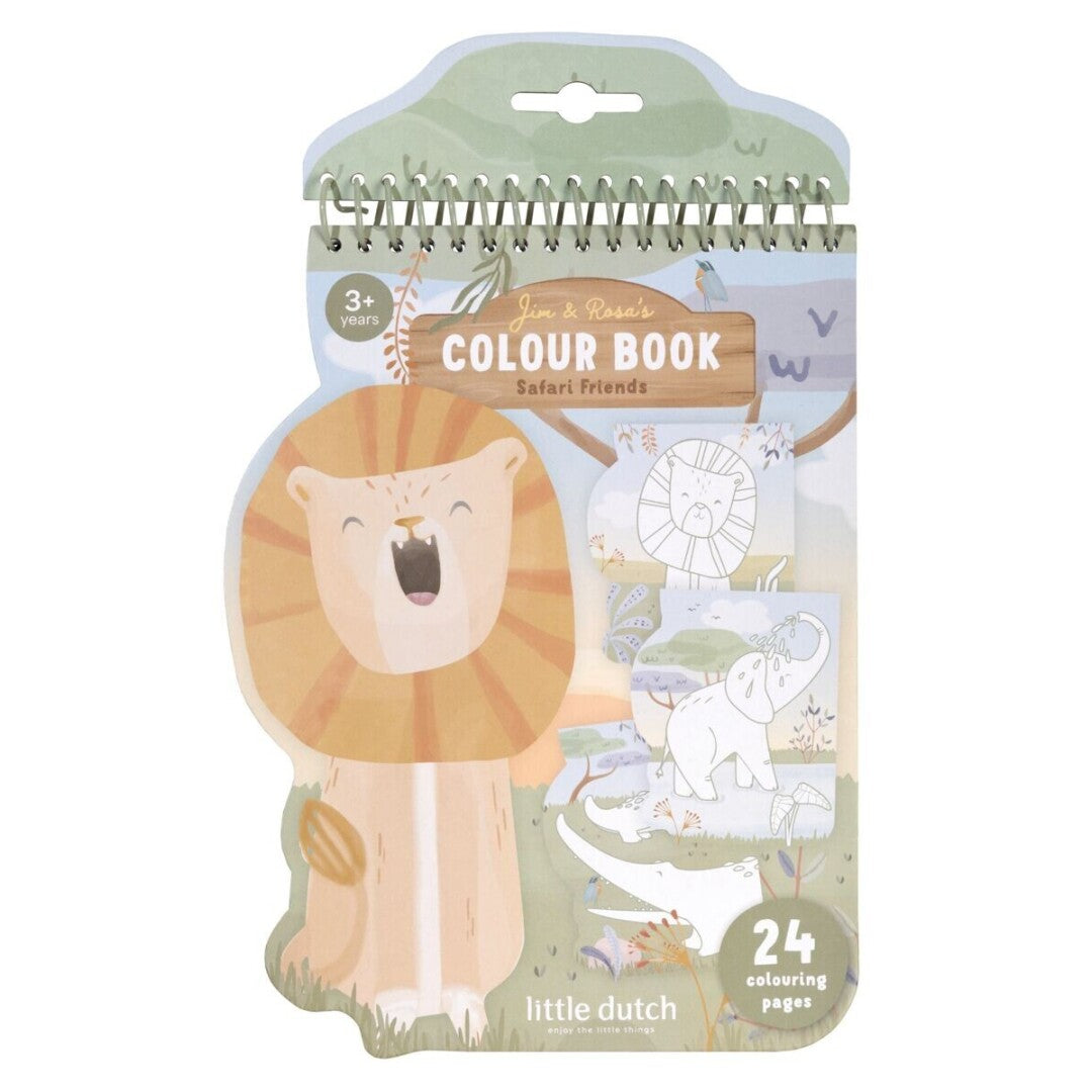 Libro para Colorear León Safari Friends - Little Dutch