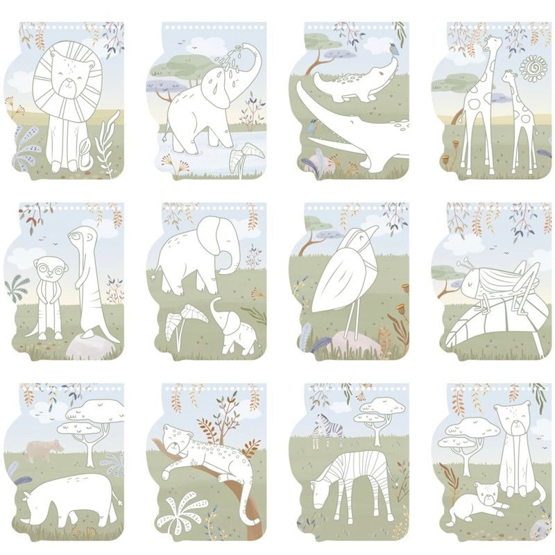 Libro para Colorear León Safari Friends - Little Dutch