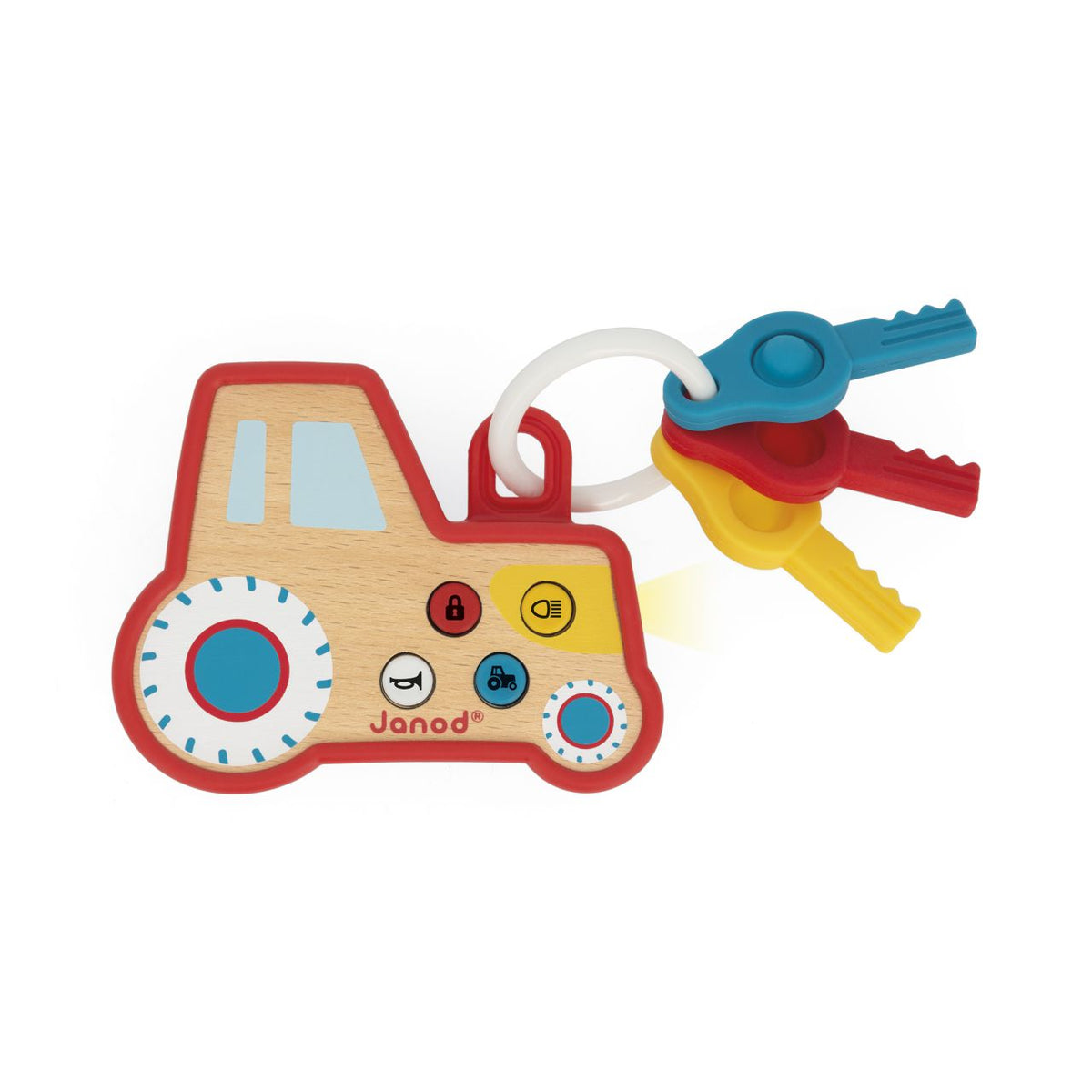 Llavero Tractor con Luz y Sonido - Janod