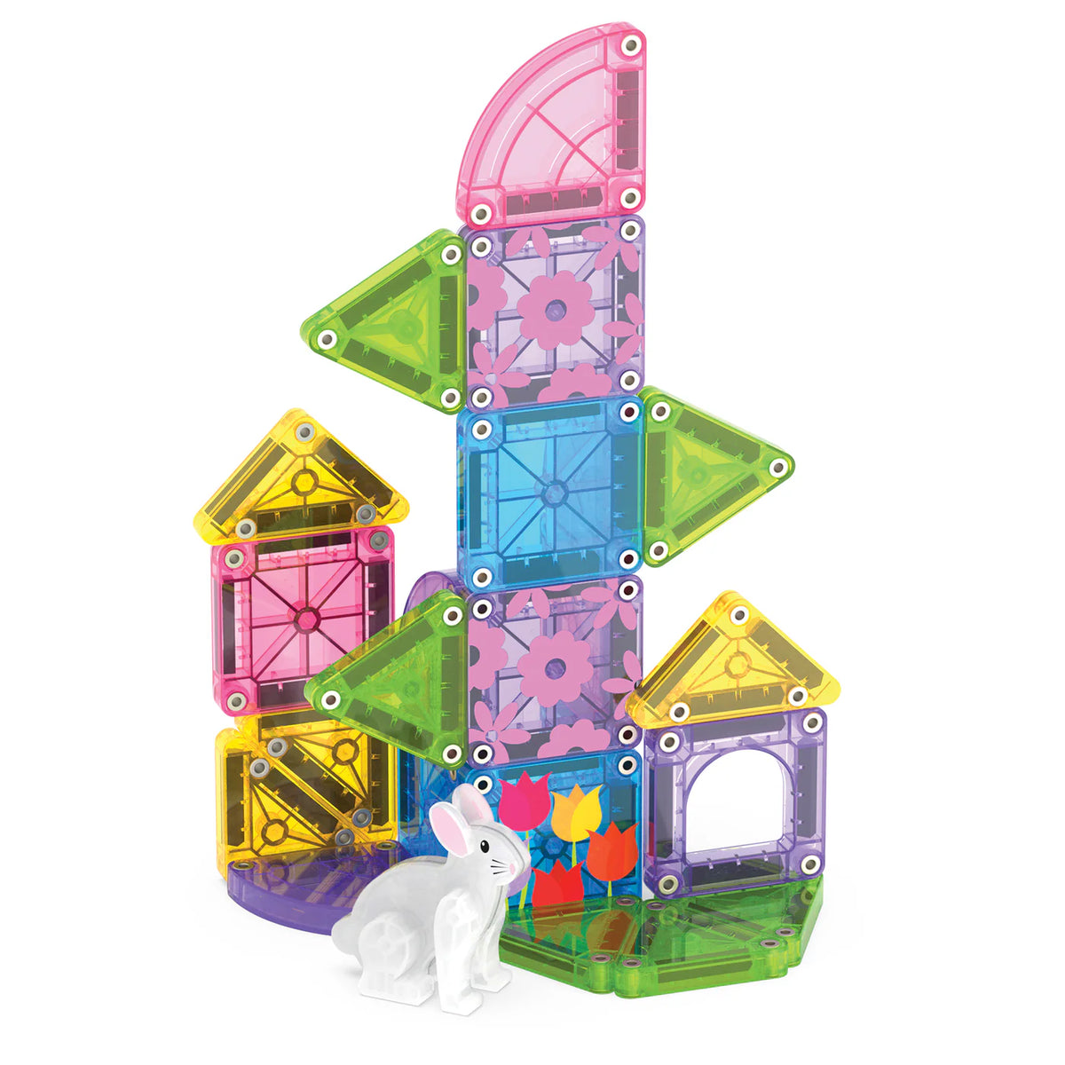 MicroMags Spring Garden Travel Set 24 Piezas - Magna Tiles