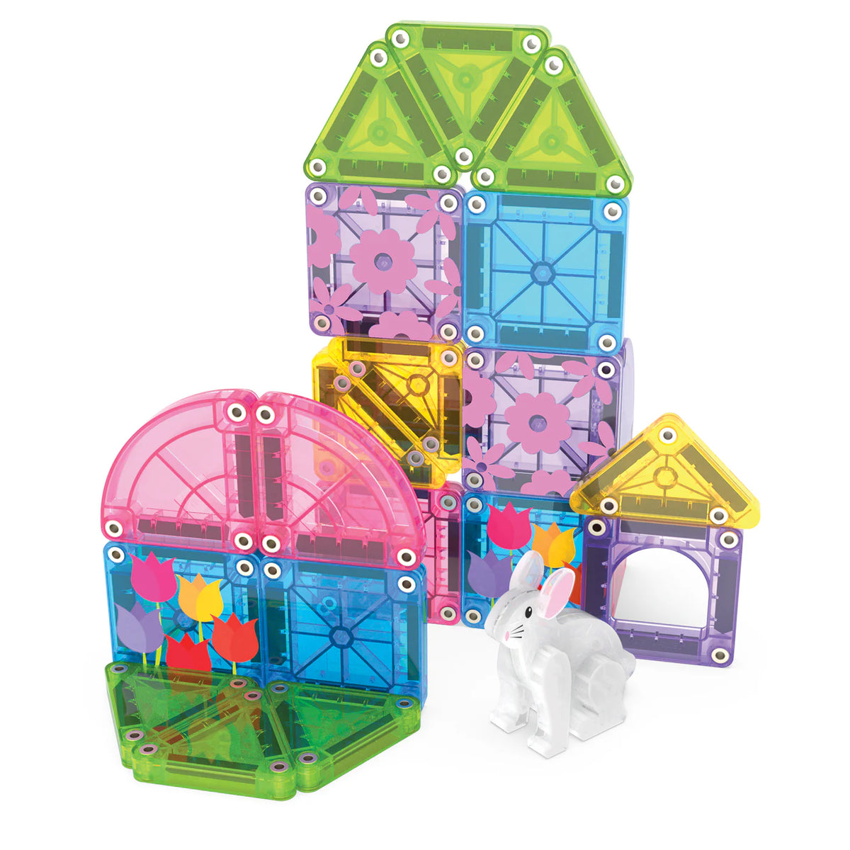 MicroMags Spring Garden Travel Set 24 Piezas - Magna Tiles