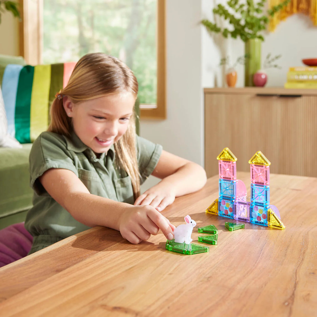 MicroMags Spring Garden Travel Set 24 Piezas - Magna Tiles