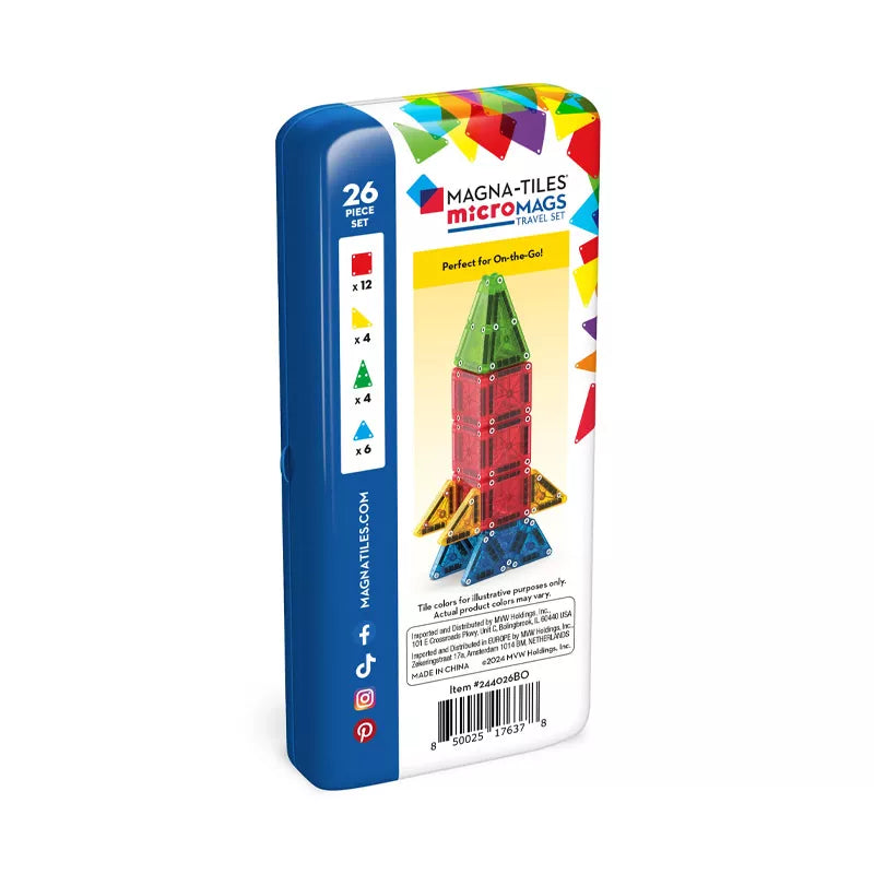 MicroMags Travel Set 26 Piezas - Magna Tiles