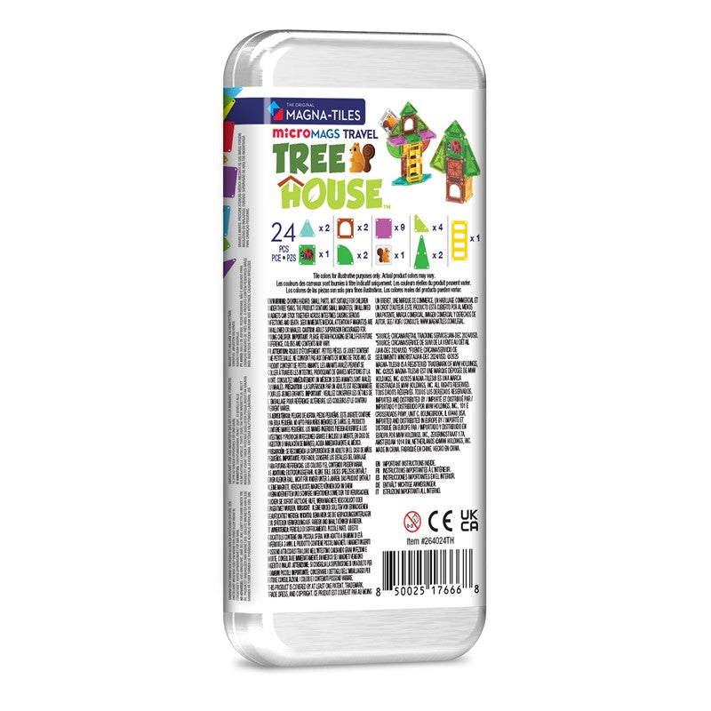 MicroMags Treehouse Travel Set 24 Piezas - Magna Tiles