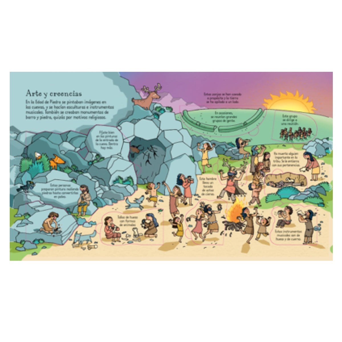 ¡Mira debajo! Edad de Piedra - Usborne